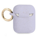 Kryt Guess GUA2SGGEU pro AirPods 1/2 - fialová glitter
