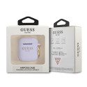 Kryt Guess GUA2SGGEU pro AirPods 1/2 - fialová glitter