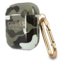 Pouzdro Guess GUA2UCAMA pro Apple AirPods – zelená camo
