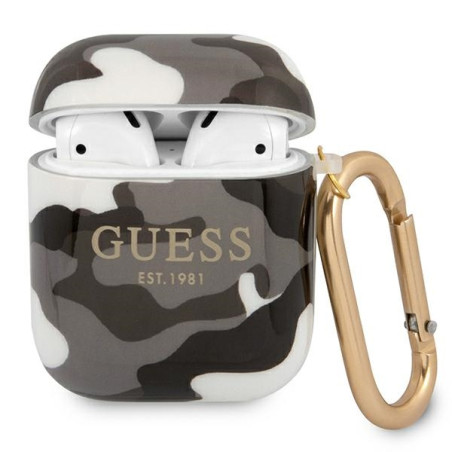 Guess GUA2UCAMG kryt pro AirPods 1/2 - černá/black camo