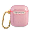 Kryt Guess GUA2UCG4GP pro Apple AirPods 1/2 Gen. - růžová glitter