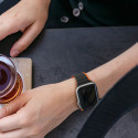 DUX DUCIS Strap LD Magnetický silikonový řemínek pro Apple Watch 42/44/45/49, černo-oranžový