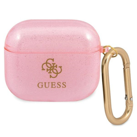 Kryt Guess GUA3UCG4GP pro AirPods 3 – růžová Glitter