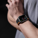 DUX DUCIS Strap LD Magnetický silikonový řemínek pro Apple Watch 42/44/45/49, černo-oranžový