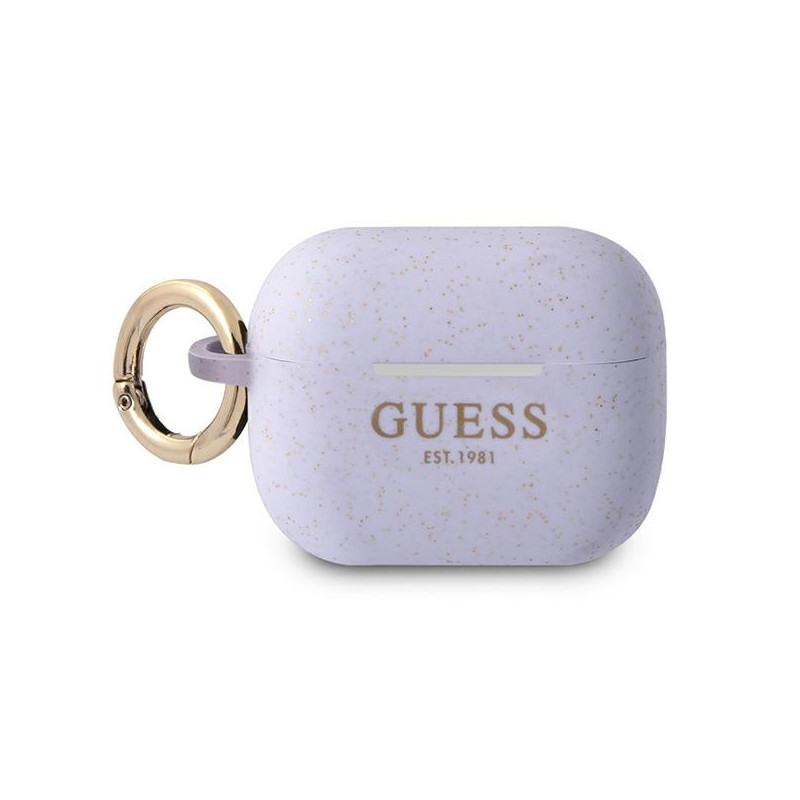Pouzdro Guess GUAPSGGEU pro AirPods Pro - fialová (glitter)