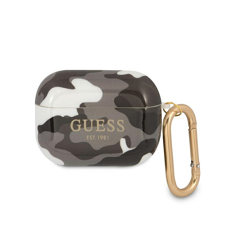 Pouzdro Guess GUAPUCAMG pro AirPods Pro - černé/černé camo