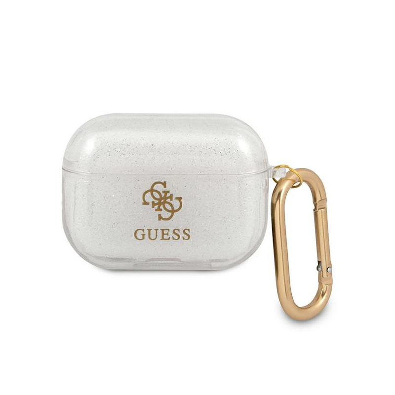 Kryt GUESS GUAPUCG4GT pro AirPods Pro - transparentní glitter