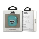 Pouzdro Karl Lagerfeld CHOUPETTE HEAD pro AirPods 1/2 - modré