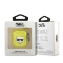Pouzdro Karl Lagerfeld CHOUPETTE HEAD pro AirPods 1/2 - žluté