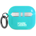 Pouzdro Karl Lagerfeld CHOUPETTE HEAD pro AirPods 3 - modré