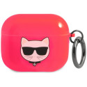 Pouzdro Karl Lagerfeld CHOUPETTE HEAD pro AirPods 3 - růžová