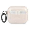 Pouzdro Karl Lagerfeld CHOUPETTE HEAD Glitter pro AirPods 3 - zlaté