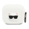 Pouzdro Karl Lagerfeld Choupette pro AirPods 3 - bílá