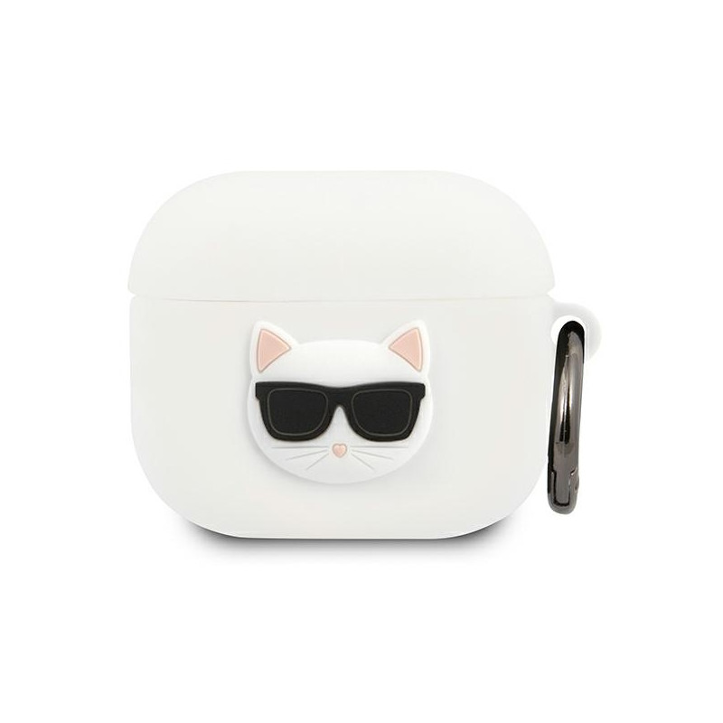 Pouzdro Karl Lagerfeld CHOUPETTE pro AirPods 3 - bílá