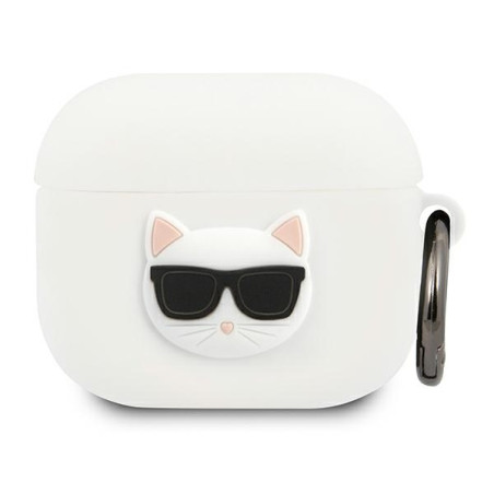 Pouzdro Karl Lagerfeld Choupette pro AirPods 3 - bílá