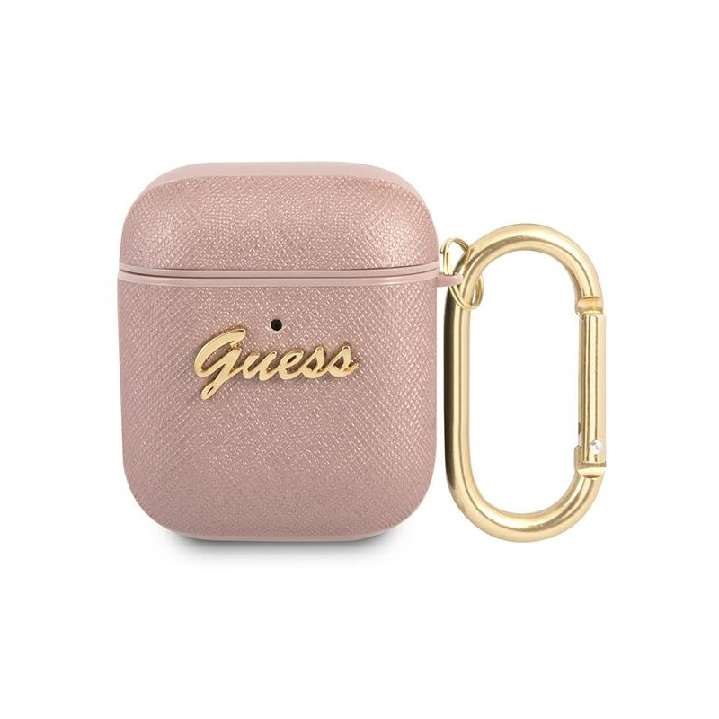 Pouzdro Guess GUA2SASMP pro AirPods - růžová/pink saffiano