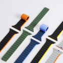 DUX DUCIS Strap LD Magnetický silikonový řemínek pro Apple Watch 42/44/45/49, černo-žlutý