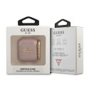 Pouzdro Guess Saffiano pro AirPods - růžová/pink