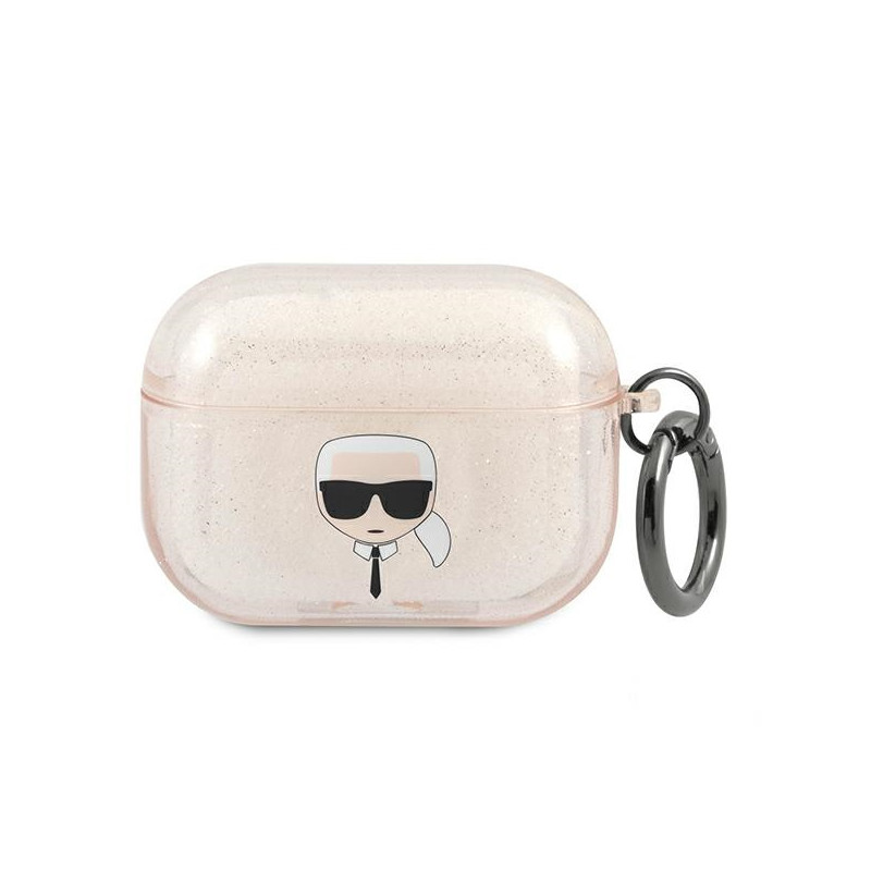 Pouzdro Karl Lagerfeld KARL'S HEAD pro AirPods Pro - zlatá