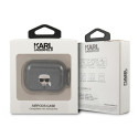 Pouzdro Karl Lagerfeld KARL'S HEAD Glitter pro AirPods Pro - černé