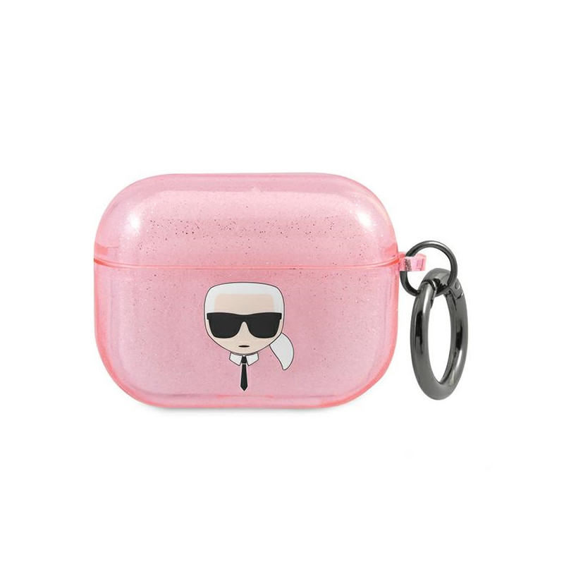 Pouzdro Karl Lagerfeld KARL'S HEAD pro AirPods Pro - růžové