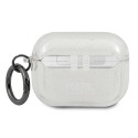 Pouzdro Karl Lagerfeld KLAPUKHGS pro AirPods Pro – stříbrný Glitt