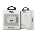 Pouzdro Karl Lagerfeld KLAPUKHGS pro AirPods Pro – stříbrný Glitt