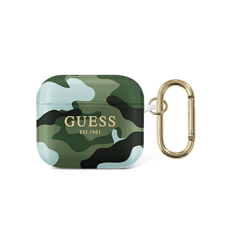 Kryt Guess GUA3UCAMA pro AirPods 3 - green/khaki camo