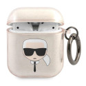Pouzdro Karl Lagerfeld KARL'S HEAD pro AirPods 1/2 - zlaté