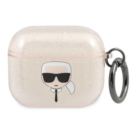 Pouzdro Karl Lagerfeld KARL'S HEAD pro AirPods 3 - zlaté