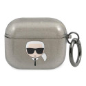 Pouzdro Karl Lagerfeld KARL'S HEAD pro AirPods 3 - černé