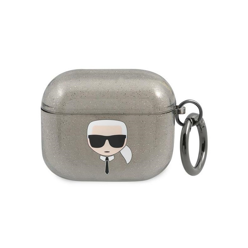Pouzdro Karl Lagerfeld KARL'S HEAD pro AirPods 3 - černé
