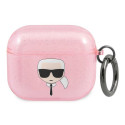 Pouzdro Karl Lagerfeld KARL'S HEAD pro AirPods 3 - růžové