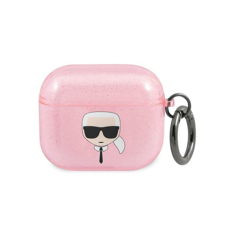 Pouzdro Karl Lagerfeld KARL'S HEAD pro AirPods 3 - růžové