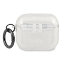 Pouzdro Karl Lagerfeld KARL'S HEAD pro AirPods 3 - stříbrné