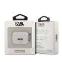Pouzdro Karl Lagerfeld KARL'S HEAD pro AirPods 3 - stříbrné