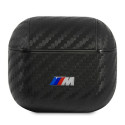 Pouzdro BMW PU Carbon M Collection pro AirPods 3 - černé