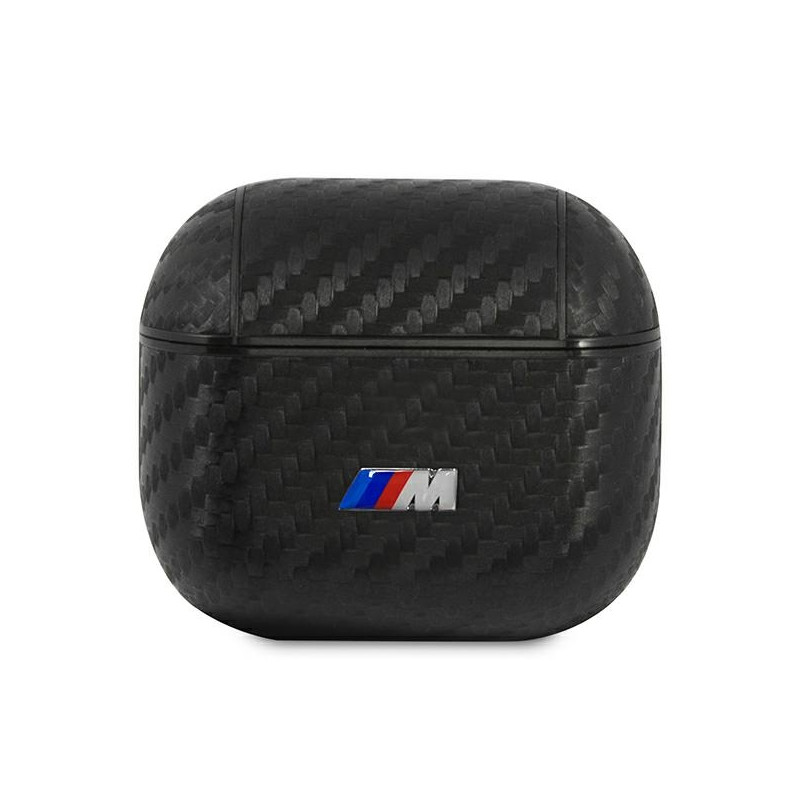 Pouzdro BMW PU Carbon M Collection pro AirPods 3 - černé