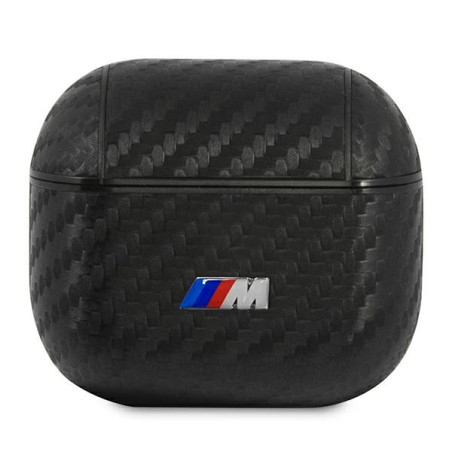Pouzdro BMW PU Carbon M Collection pro AirPods 3 - černé