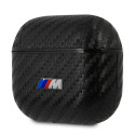 Pouzdro BMW PU Carbon M Collection pro AirPods 3 - černé