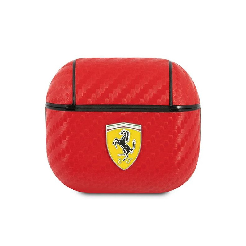 Kryt Ferrari FESA3CARE pro AirPods 3 - červená/červená