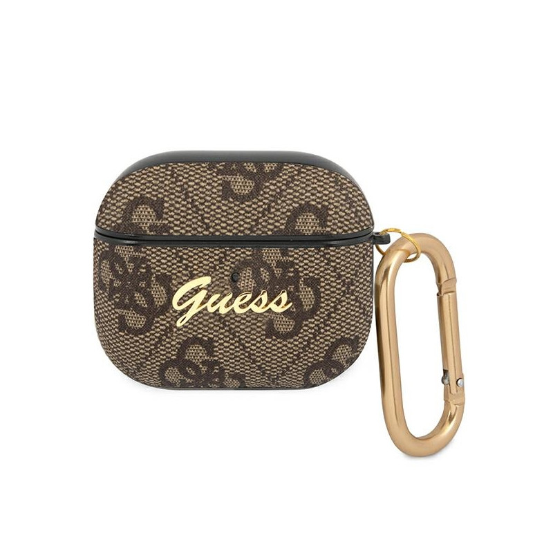 Kryt Guess 4G GUA34GSMW pro AirPods 3 - hnědá/brown