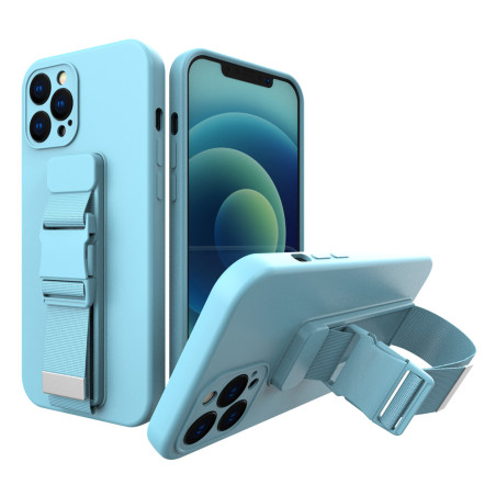 Hurtel kryt iPhone 12 Pro Max s řemínkem - modrý