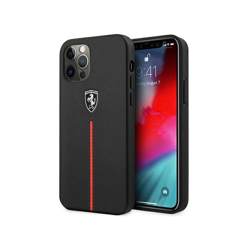 Kryt Ferrari FEOMSHCP12LBK pro iPhone 12 Pro Max - černá/černá