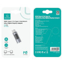 Adaptér USAMS US-SJ682 AU18 USB-C / USB-C s digitálním displejem 100W ocel/aluminium