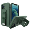 Hurtel Rope case gelové pouzdro iPhone 12 Pro Max - tmavě zelené