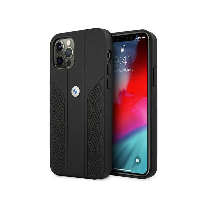 Kryt BMW Curve Perforate pro iPhone 12 Pro Max - černý