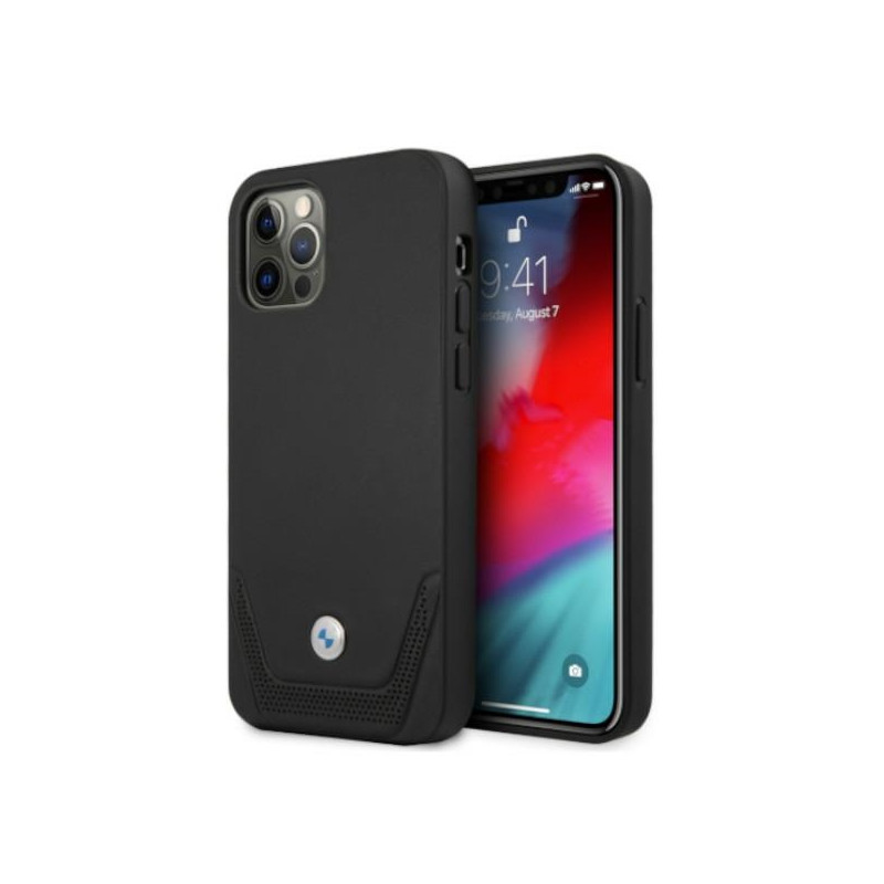 Pouzdro BMW PERFORATE pro iPhone 12 Pro Max - černé