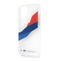 Kryt BMW MOTORSPORT Tricolor pro iPhone 12 Pro Max - transparentní