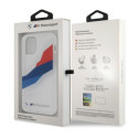 Kryt BMW MOTORSPORT Tricolor pro iPhone 12 Pro Max - transparentní